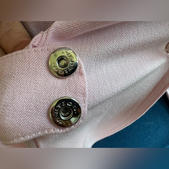 Vintage 90s Y2K Vertigo Light Baby Pink Button Up Shirt Jacket Size S - Picture 8 of 15